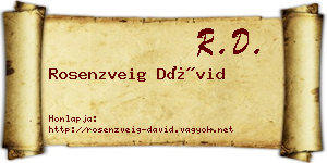 Rosenzveig Dávid névjegykártya